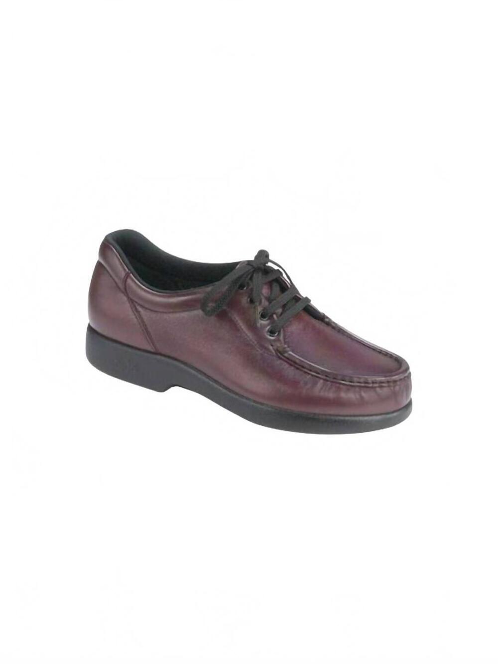 NEW SAS women's take time lace up loafer - medium in antique wine